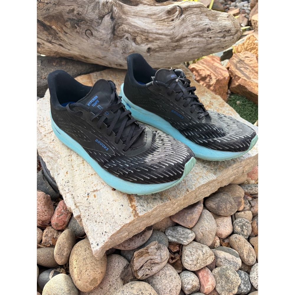 Brooks Hyperion Tempo Mens Running Shoes Black Blue Sneakers Size 13 1103391D064